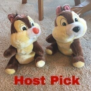 VINTAGE 1990s Chip and Dale Disney World Plush